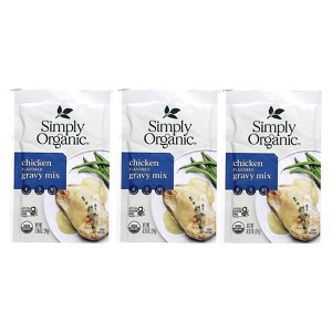 Simply Organic Chicken Gravy Mix, 3 Packets, 0.85 oz (24 g) Each - 1 of 3