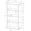 Monarch Specialties Bookshelf Bookcase Etagere 5 Tier 48InchH Office Bedroom Laminate Brown Contemporary Modern - 4 of 4