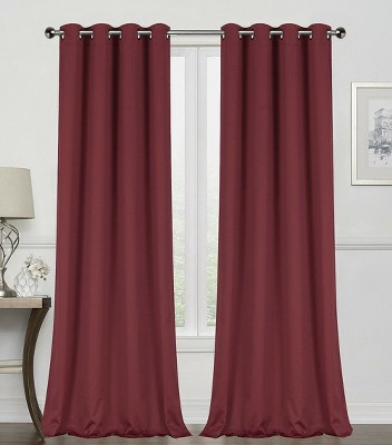 GoodGram 2 Pack Hotel Thermal Grommet 100% Blackout Window Curtain Panels