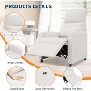 Power Recliner Chair, Adjustable Electric Recliner Ergonomic Overstuffed Single Sofa, Tall Back, Padded Seat, 2 Side Pockets for Living Room - 3 of 4