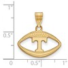 Black Bow Jewelry 14k Yellow Gold Plated Sterling Silver Tennessee Volunteers NCAA Pendant - 2 of 3