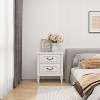 Vintage 2-Drawer Nightstand – Rustic Wood Finish End Table for Bedroom or Living Room - 4 of 4