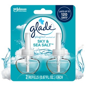 Glade PlugIns Scented Oil Air Freshener Refills - Sky & Sea Salt - 1.34 fl oz/2pk - 1 of 4