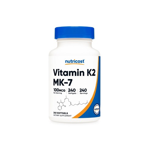 Nutricost Vitamin K2 Mk-7 Softgels(100 Mcg) (240 Softgels) : Target