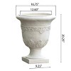 Sevobal Planters Mid-age Style Classic URN Plant Pots, Decorative Flower Pots for Outdoor Garden Patio, White, 23.5"*20"*20" - 4 of 4