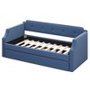 Sapphtopaz Modern Daybed Bed Frame with Nailhead Trim Wood Upholstered Platform Bed for Bedroom, Apartment - 2 of 4