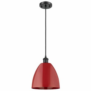 Plymouth Dome - 1 Light Cord Hung Mini Pendant In Industrial Style-12.88 Inches Tall and 9 Inches Wide - 1 of 1