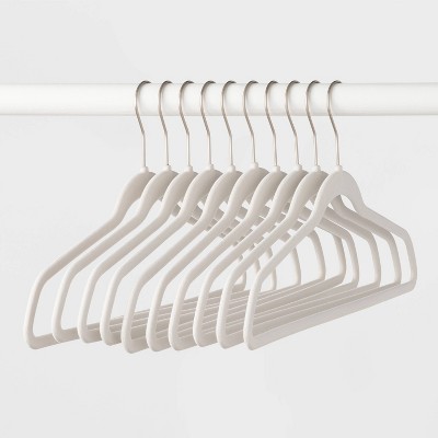 10pk Thin Plastic Hangers Gray - Brightroom™ : Target