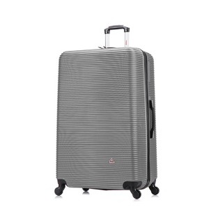 InUSA Large Checked 32" Royal Lightweight Hardside Spinner Suitcase - Silver - 1 of 4