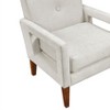 Okak Comfy Chenille Sofa Set 2pc with Tufted Backrest, Solid Wood Legs Modern Loveseat Couch Upholstery Pocket for Apartments, living Room, Beige - 4 of 4