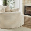 KTMBDW 55" Oversized Round Chair Lounge Chaise Indoor, Cloud Large Circle Chair, Fluffy Modern Sleeper Sofa Bed for Reading - 3 of 4