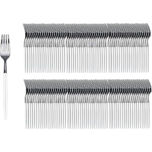 Exquisite Plastic Silverware Two Toned Plastic Disposable Cutlery- 120 Count Disposable Plastic Utensils - 1 of 4
