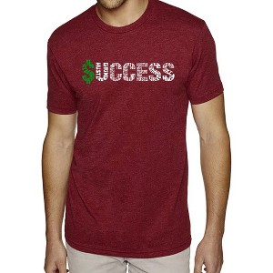LA Pop Art Men's Premium Blend Word Art T-shirt - Success Burgundy Small - 1 of 4
