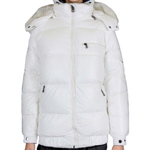 Spire By Galaxy Women's Full Zip Heavyweight Bubble Jacket With Detachable Faux Fur Hood - 1 of 3