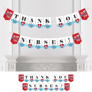 Big Dot of Happiness Thank You Nurses - Nurse Appreciation Week Bunting Banner - Party Decorations - Thank You Nurses - 1 of 4