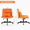 NicBex Adjustable Height Velvet Home Office Chair with Pillow and Wheels for Work Study Vanity,Orange - 2 of 2