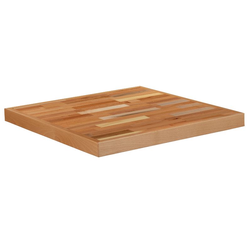 Emma and Oliver Square Butcher Block Style Table Top - Restaurant Table Top, 1 of 11