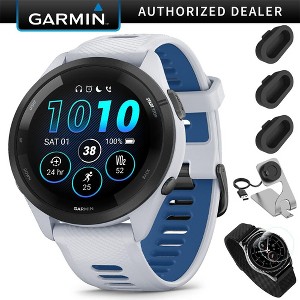 Garmin Forerunner 265 GPS Smartwatch, Tidal Blue + Charging Dock + Protector Bundle - 1 of 4