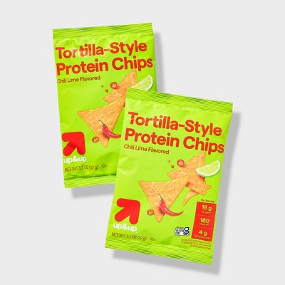 Tortilla Style Protein Chips - Chili Lime - 4.5oz/4pk - up&up™