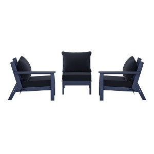 WestinTrends Avalon Outdoor Patio HDPE Loveseat Sofa with Patio Cushions - 1 of 4
