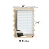 CAVINAS Wave Wall Mirror,HD Anti-Fog Bathroom Mirror with Wood Frame,Multi-Scene Vanity Mirror for Living Room, Bedroom,Entrance - 4 of 4