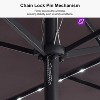 PURPLE LEAF 13ft Patio Market Umbrella and Base Double-Sided Rectangle Outdoor Table Sun Umbrellas with Crank - 3 of 4