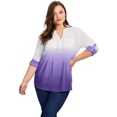 Avenue Women's Plus Size Pintuck Tunic