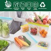 24 Pack Reusable Food Storage Bags, 8 Gallon 8 Sandwich 8 Snack BPA Free Microwave Safe - 3 of 4
