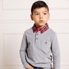 Hope & Henry Boys' Long Sleeve Polo Shirt with Woven Collar and Elbow Patches, Infant - 4 of 4