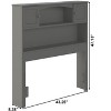 AFI Furnishings Newport Twin Headboard with Turbo Charger in Grey - 3 of 4