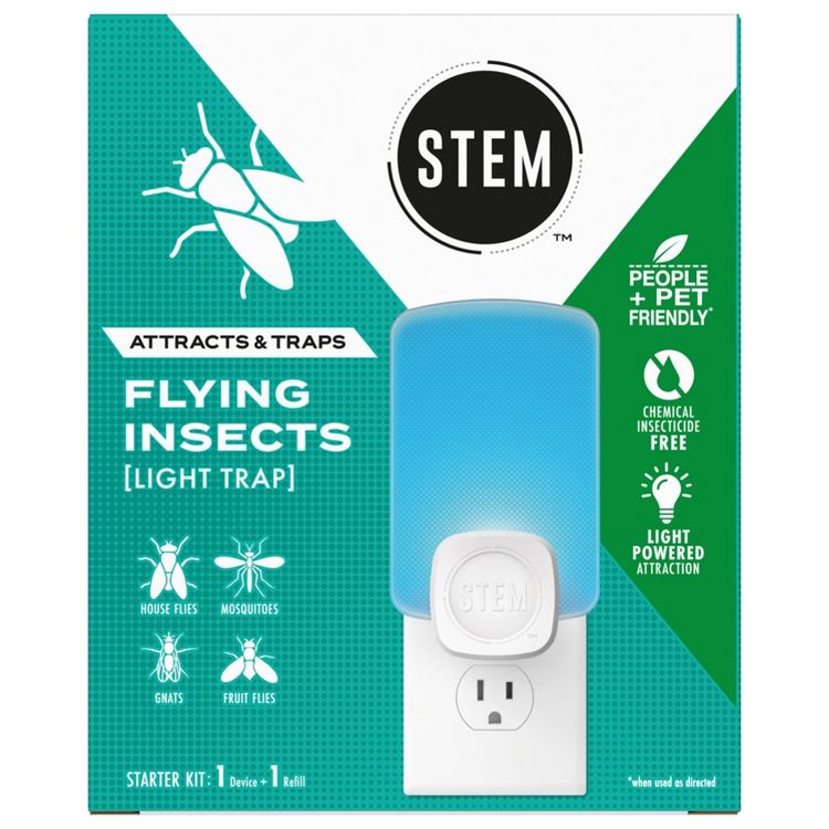 STEM Flying Insect Gnat & Fly Trap Starter Kit - 1 Light Trap + 1 Cartridge, 4 of 13