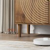 Lirago 31" Walnut Wood Sideboard Buffet Cabinet Solid Wood Accent Cabinet Decorative Storage Cabinets with Doors - 3 of 4
