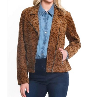 Women's Leopard Moto Jacket - Doe and Rae