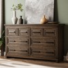 Jojoka 8 Drawer Rustic Dresser for Bedroom, Farmhouse Wooden Chest of Drawers with Handles, Storage Organizer for Living Room - 4 of 4