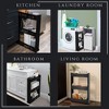 Evideco French Home Goods Multi-Purpose Slim Rolling Cart - 3-Tier Utility Organizer for Bathroom, Kitchen & Dorm - Available in White, Grey, Black - 4 of 4