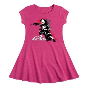 Girls' - Avatar: The Last Airbender - Zuko Fire Nation Fit & Flair Cap Sleeve Dress - 1 of 3