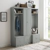 3pc Harper Entryway Set with Pantry Closet and 2 Hall Trees Gray - Crosley - 2 of 4