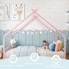 Karl Home Twin Size Montessori Floor Bed Metal House Bed Frame For Kids - 3 of 4