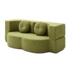 Okak Modern Modular Folding Loveseat Sleeper Sofa with Pillows,Deep Seat Futon Couch for Living Room,Apartment,Guestroom - 3 of 4