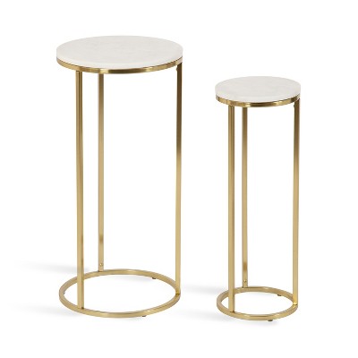 Kate And Laurel Udorie 2 Piece Nesting Table Set, 2 Piece, Gold : Target