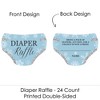 Big Dot of Happiness Winter Wonderland - Diaper Shaped Raffle Ticket Inserts - Snowflake Baby Shower Activities - Diaper Raffle Game - Set of 24 - 2 of 4