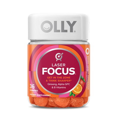 OLLY Laser Focus Gummies - Berry Tangy Tangerine - 36ct