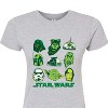 Women's - Star Wars - St. Patricks Day Green Grid Juniors Fitted Graphic T-Shirt - 2 of 3