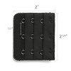 Allegra K Women's 3 Hook 3 Row Stretchy Bra Strap Extenders Hooks Bra Band - 3 of 4