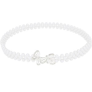 INSPIRE CHIC Women's Faux Pearl Rhinestones Apparel Belt 65cm x 2cm 1 Pc - 1 of 4