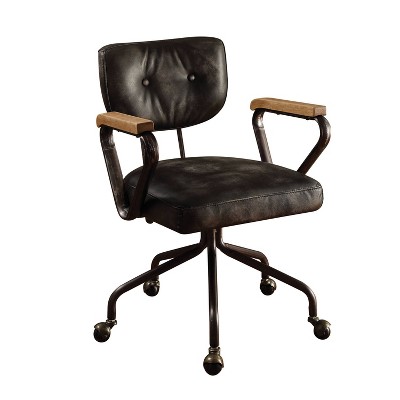Hallie Executive Office Chair Vintage Black Top Grain Leather - Acme Furniture