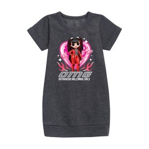 Girls' - LOL Surprise! - Spicy Babe Graphic Short Sleeve Fleece Dress - 1 of 3