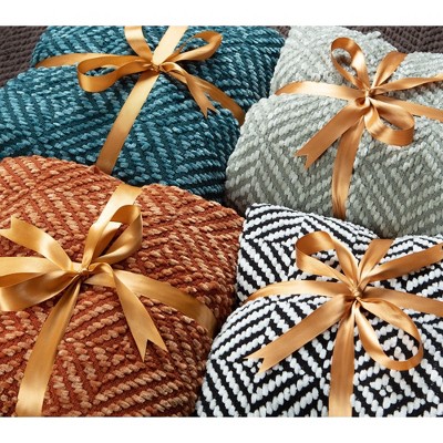 Teal Blue Green Knitted Toddler Blanket with Fringe