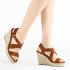 Allegra K Women's Espadrille Ankle Strap Crisscross Strap Wedges Sandals - 2 of 4