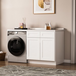 Kitchen Base Cabinet, Unassembled Cabinet with Adjustable Shelf without Top - 1 of 4